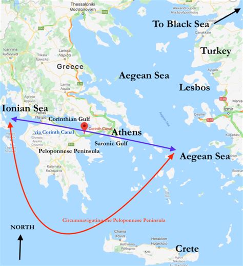 corinth canal location.